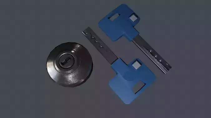 Key and Key Hole free VR   AR   low-poly 3d model Free low-poly 3D model