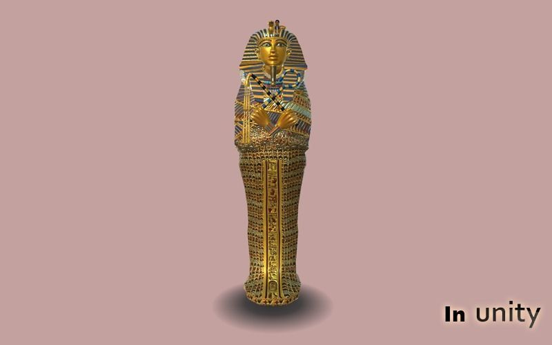 Animated Tutankhamun Sarcophagus AR VR Unity 3dsmax Low-poly 3D model_3