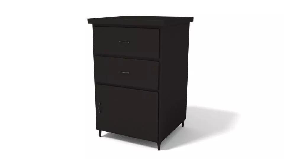 Classic Wooden Nightstand Low-poly 3D model