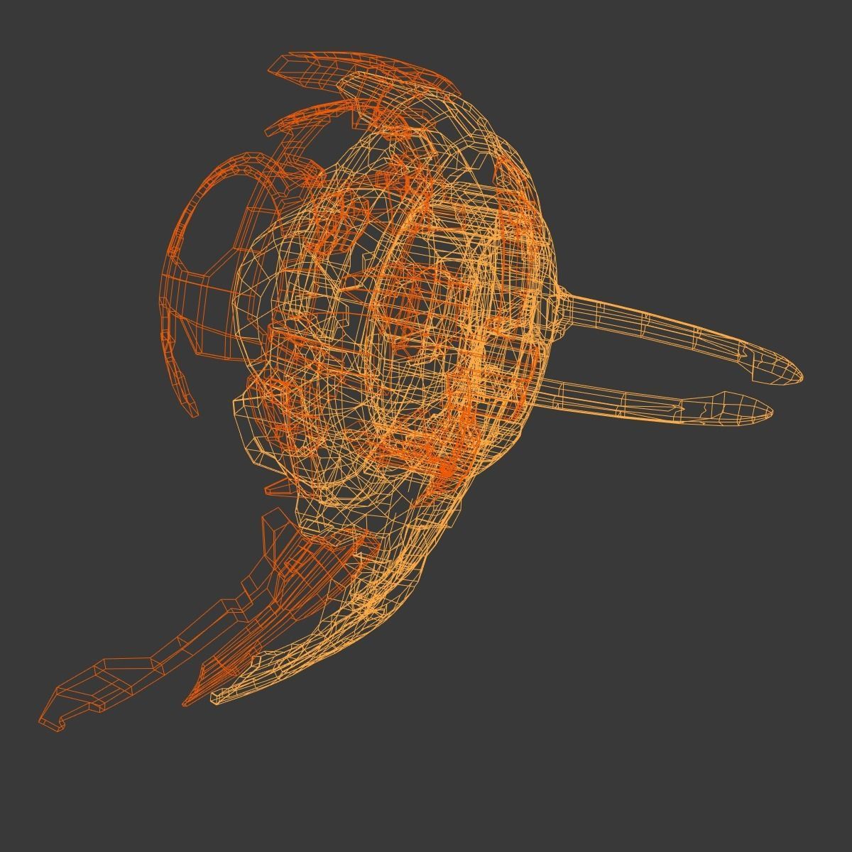 Alien Drone  Low-poly 3D model_18