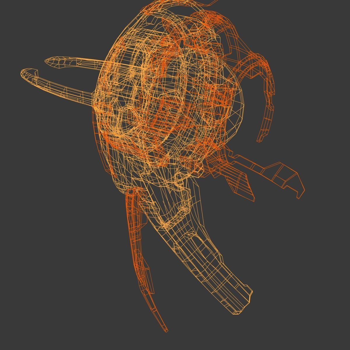 Alien Drone  Low-poly 3D model_15