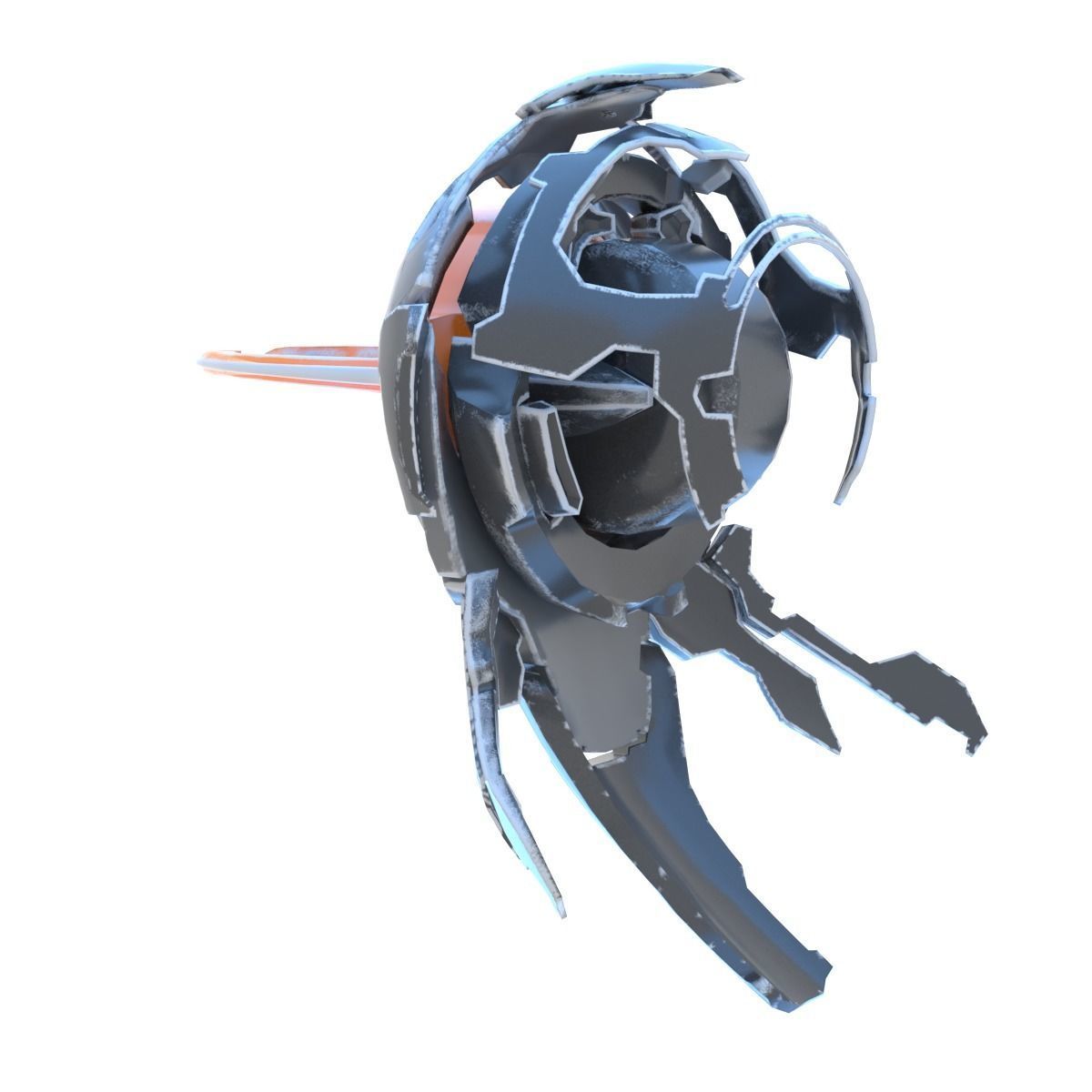 Alien Drone  Low-poly 3D model_4