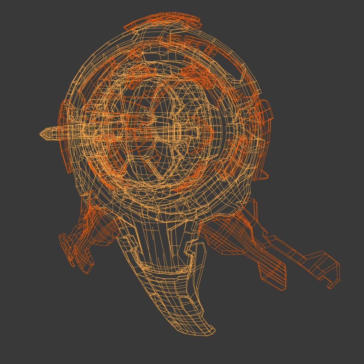 Alien Drone  Low-poly 3D model_12