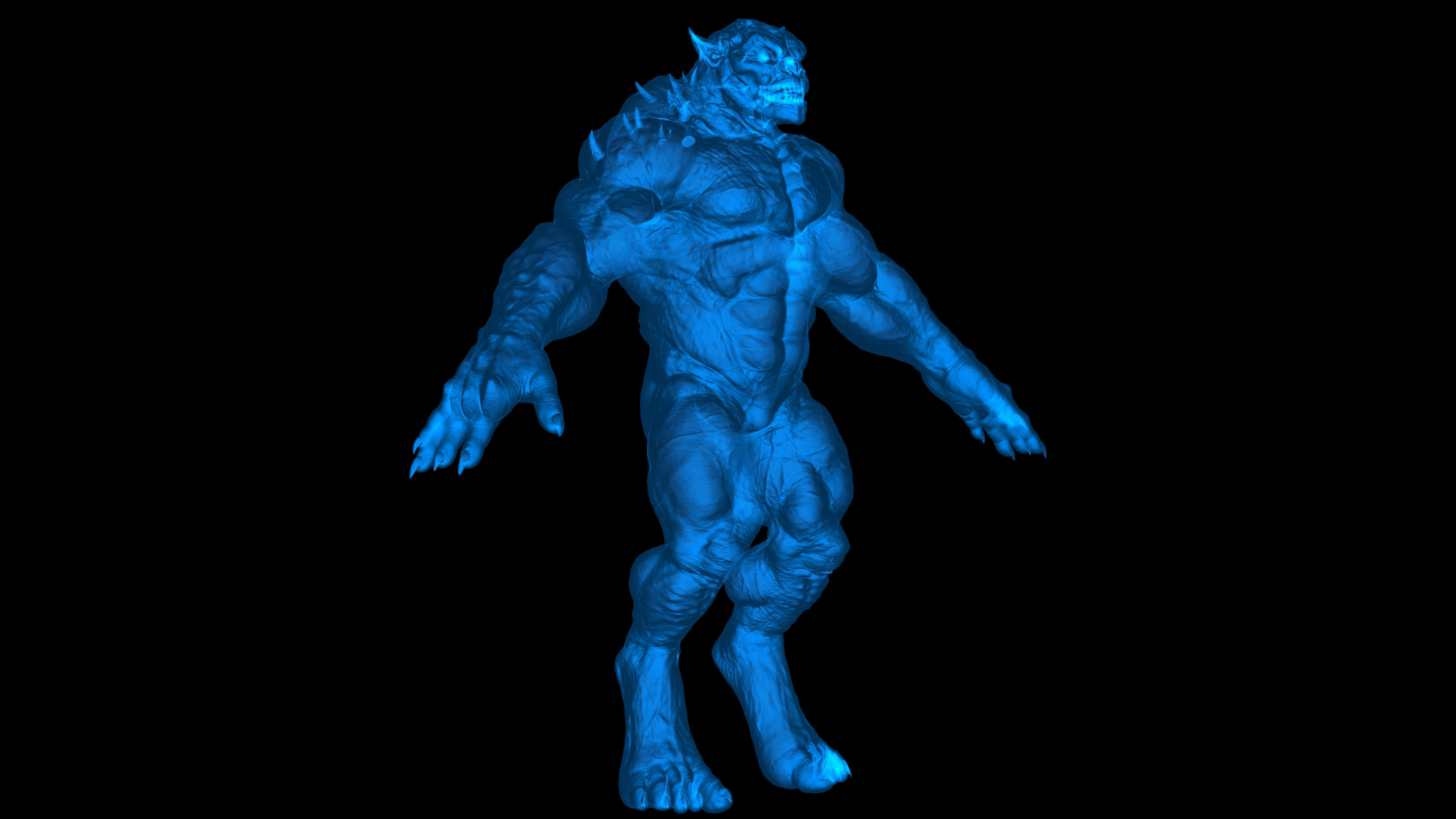 Humanoid Biped Monster  3D model_1