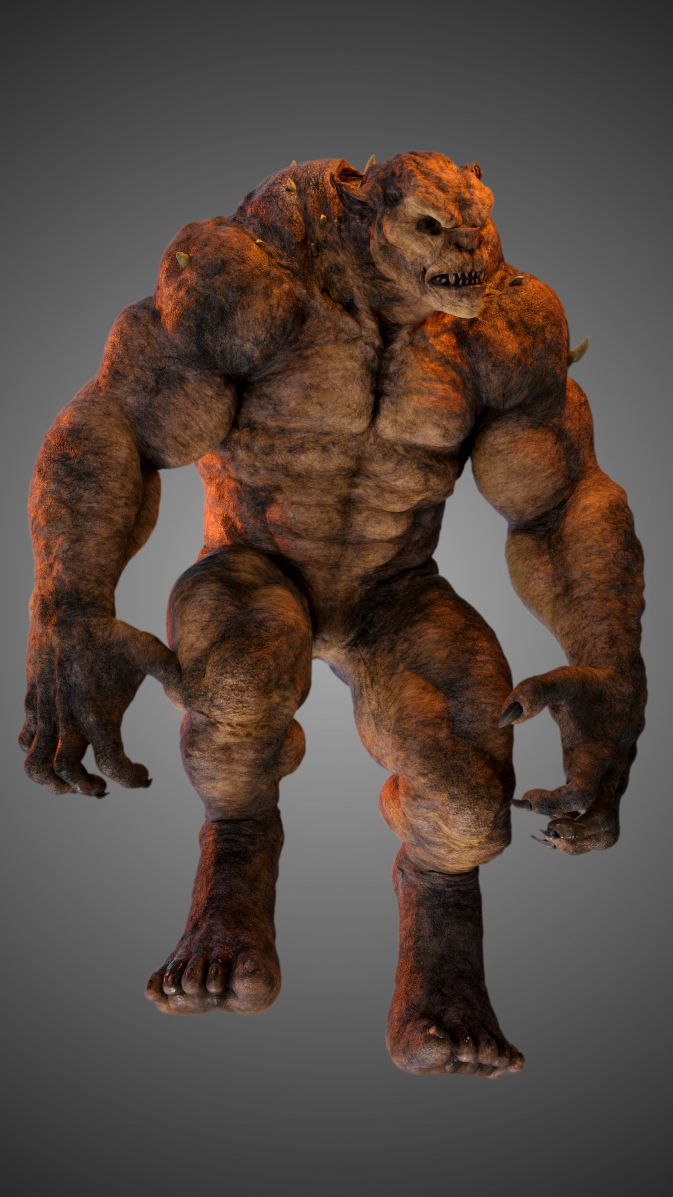 Humanoid Biped Monster  3D model_9