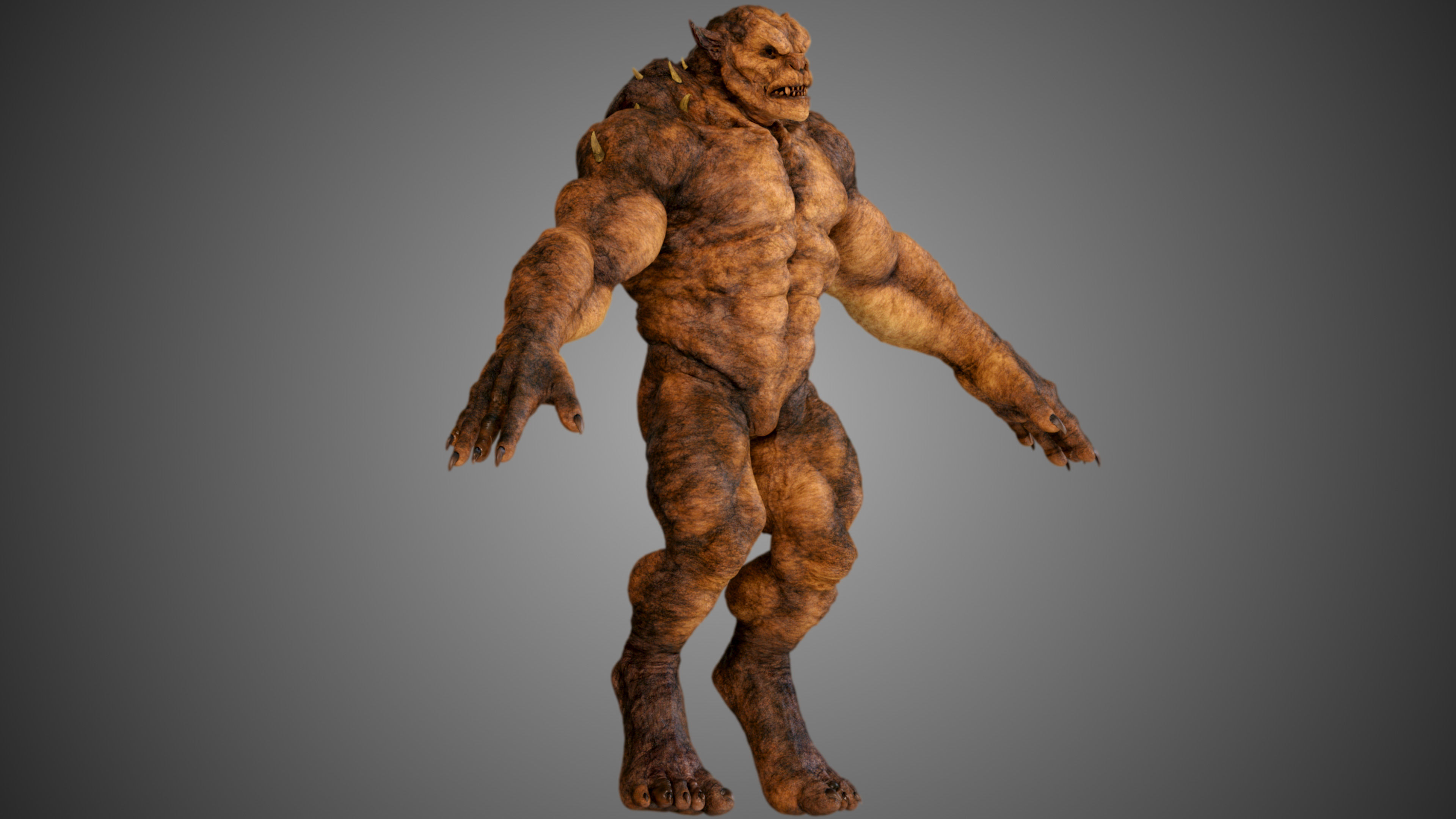 Humanoid Biped Monster  3D model_3