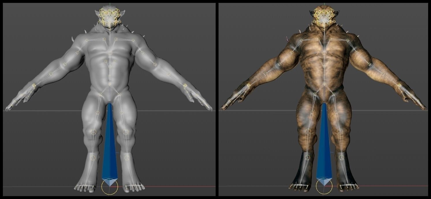 Humanoid Biped Monster  3D model_7