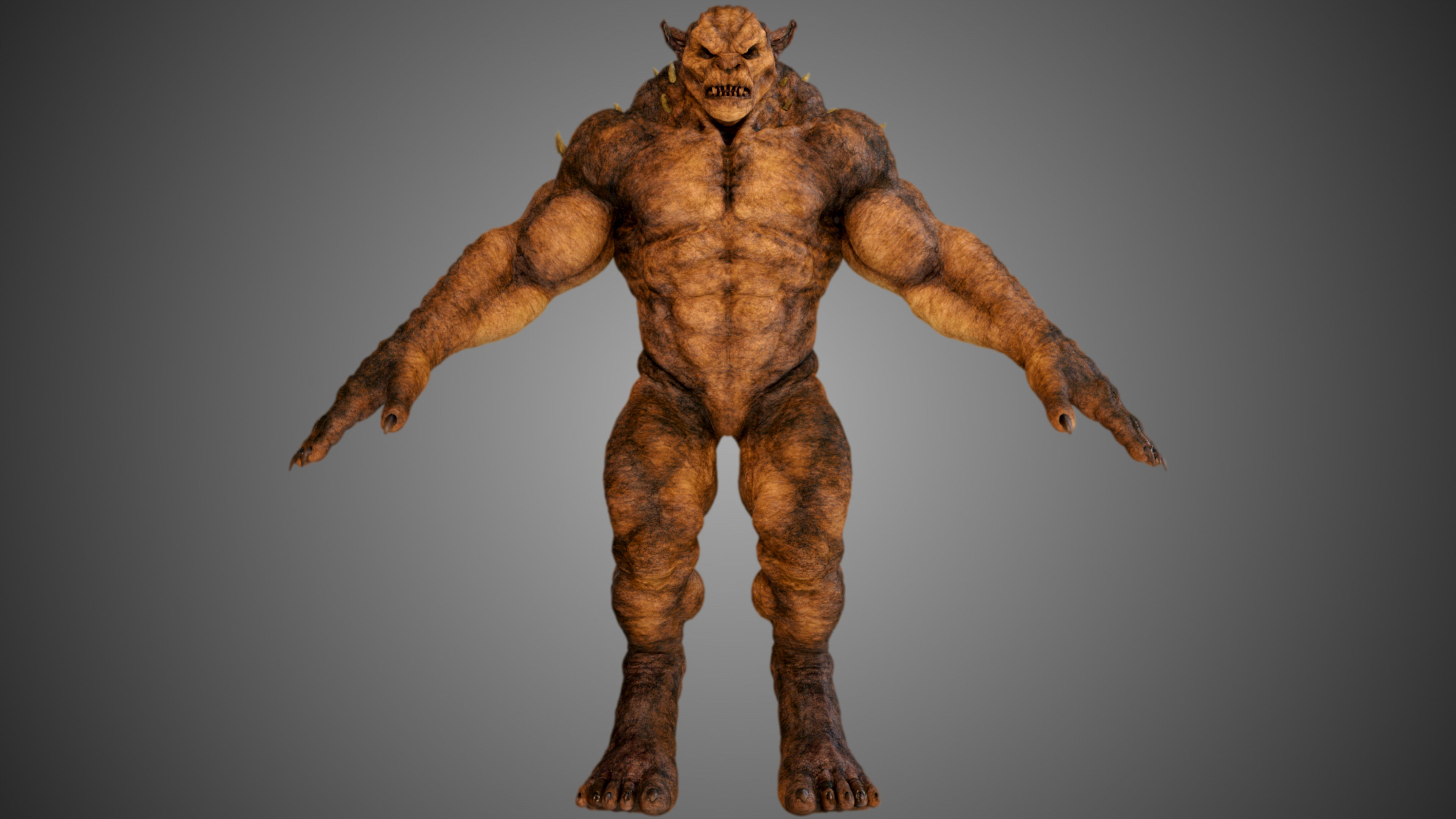 Humanoid Biped Monster  3D model_4