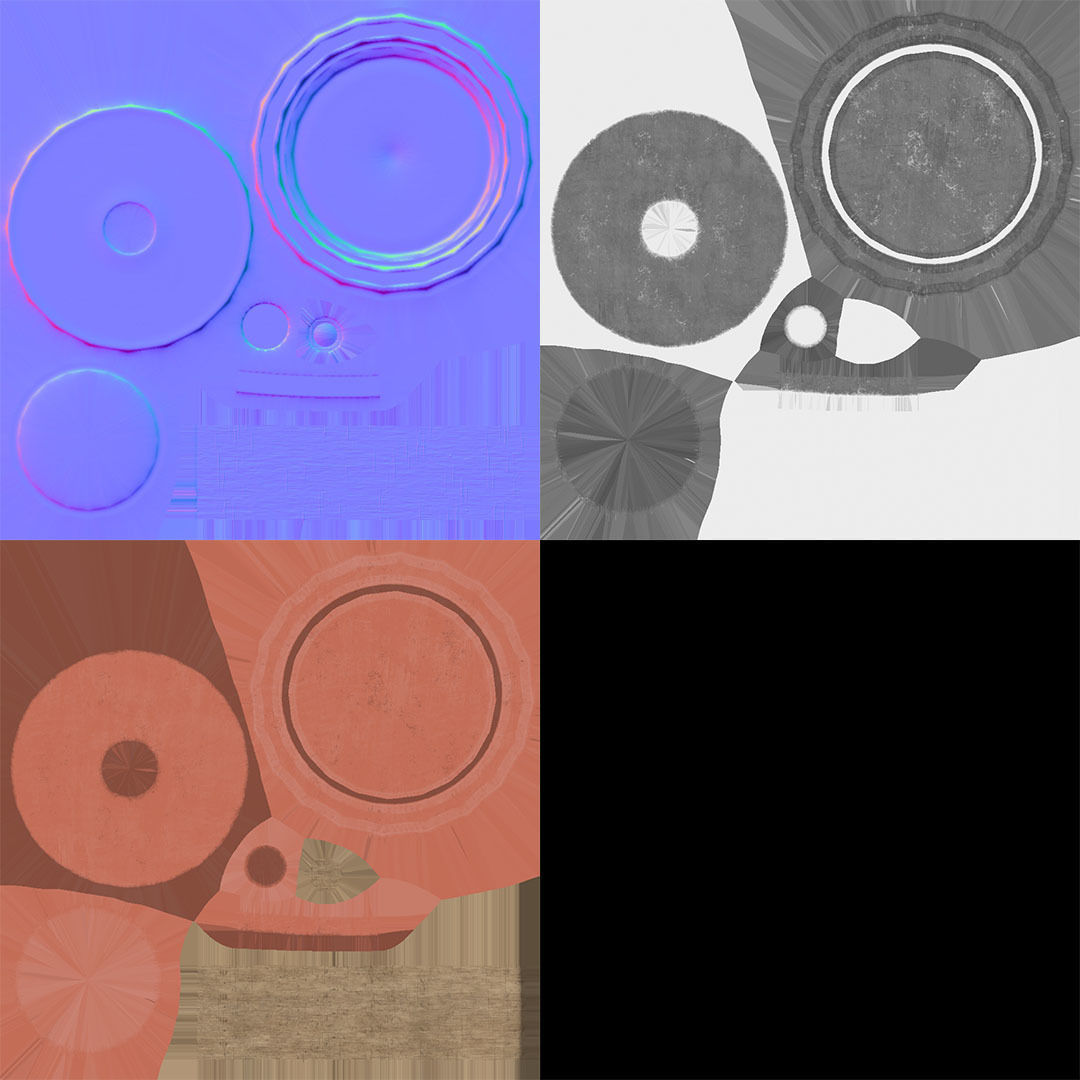 Plunger - PBR Game Ready wooden spoon with handle Low-poly 3D model_7