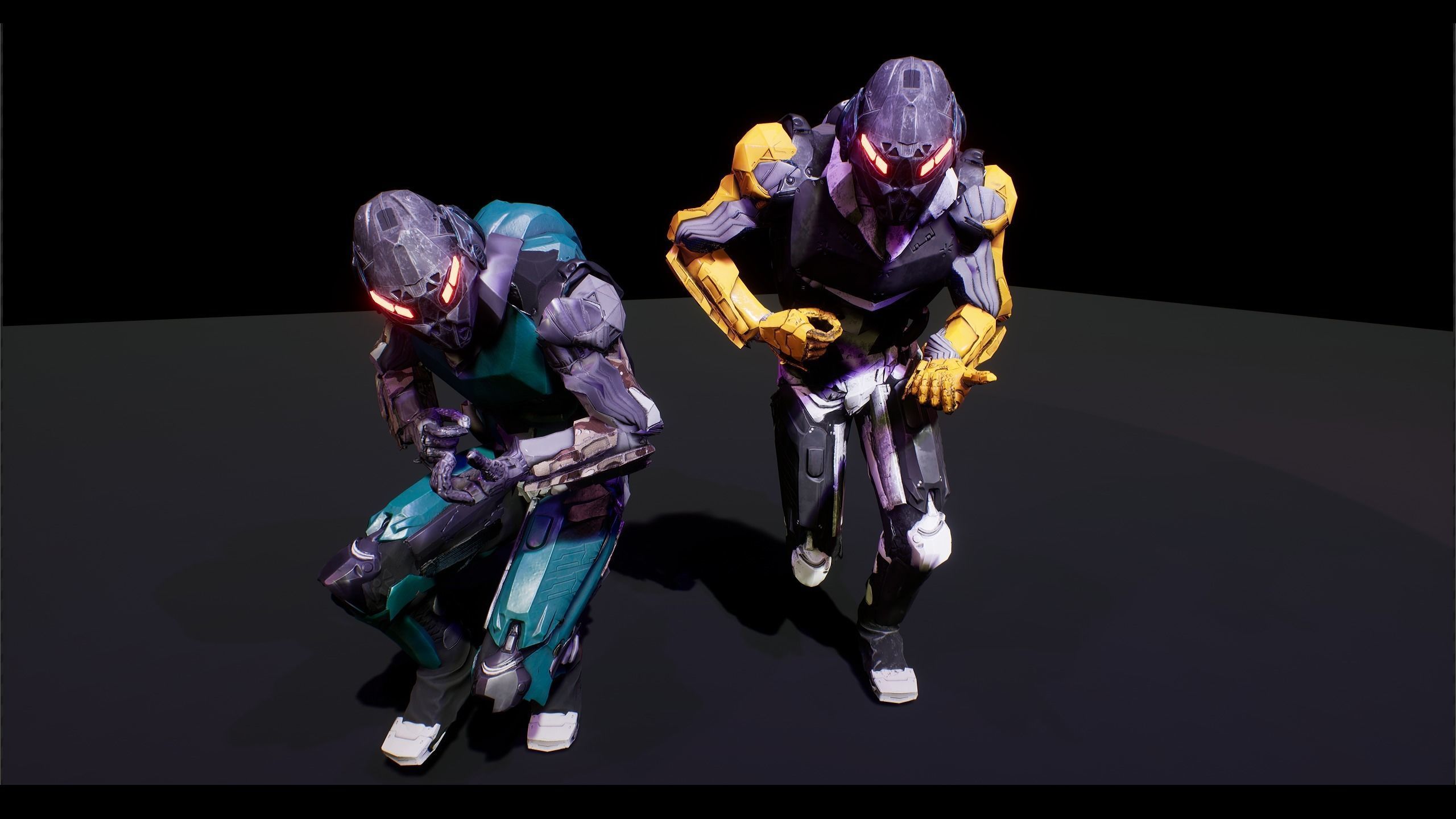 Cyborg Soldier V2 unreal engine asset Low-poly 3D model_11