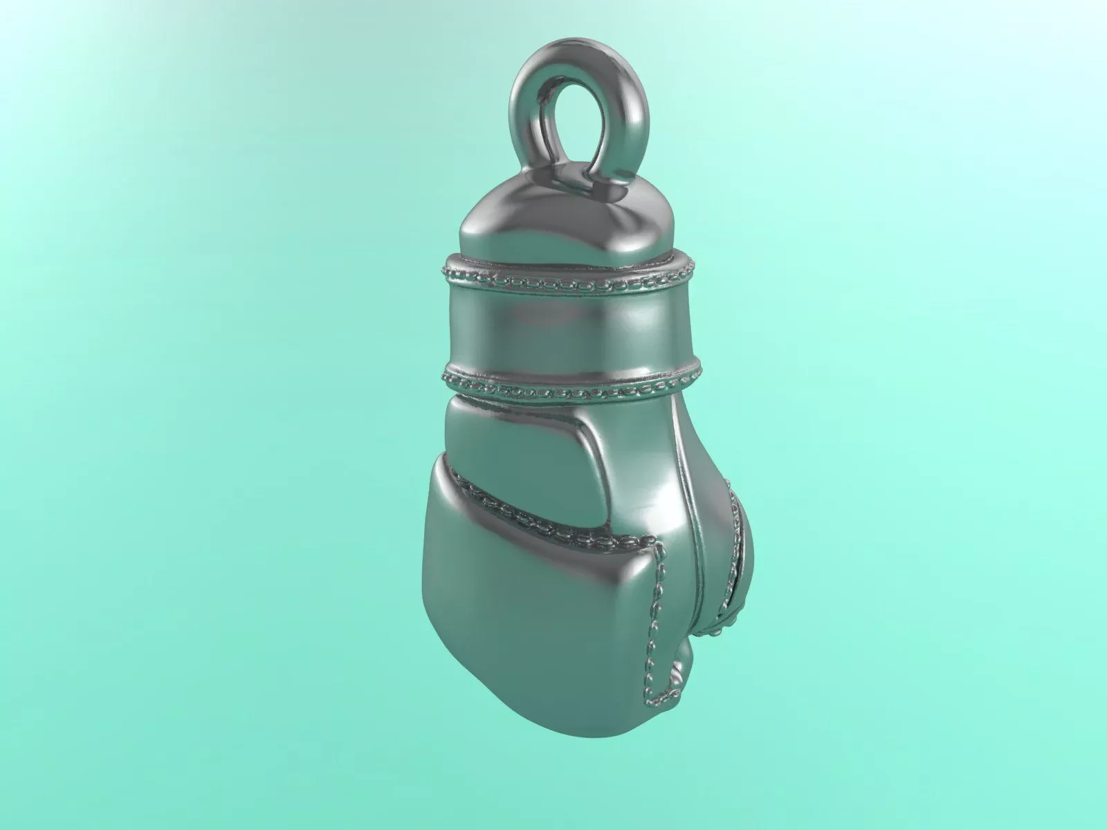 Jewelry 3D printable model of MMA gloves for pendant or necklace 3D print model