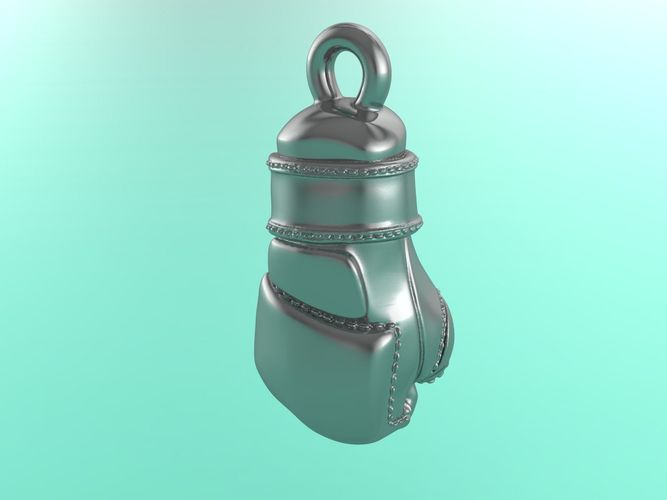 Jewelry 3D printable model of MMA gloves for pendant or necklace 3D print model