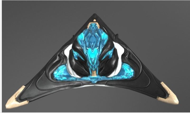 Limbo futuristic spaceship art 3D model_1