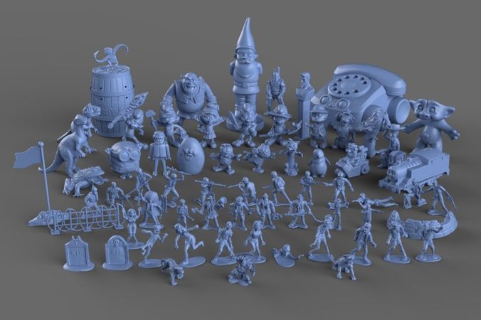 Nostalgic 90s Toy Collection 3D model