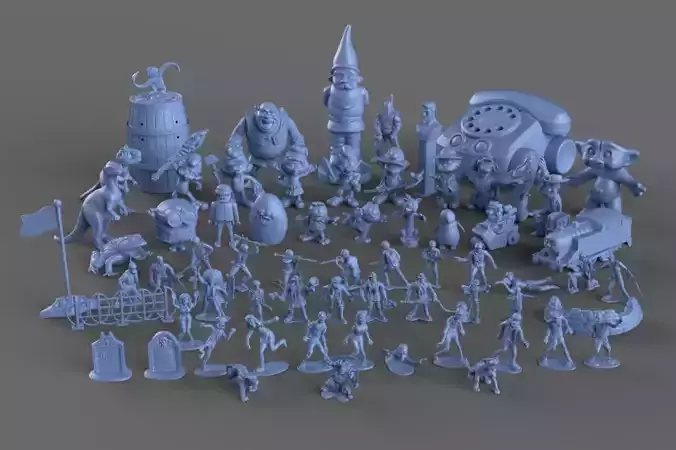 Nostalgic 90s Toy Collection 3D model