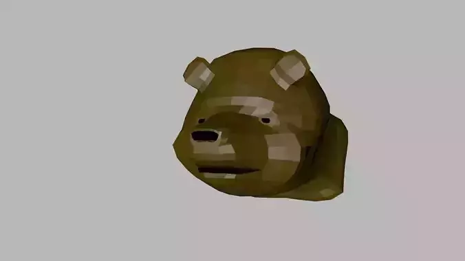 Bear head Low Ploy Free low-poly 3D model