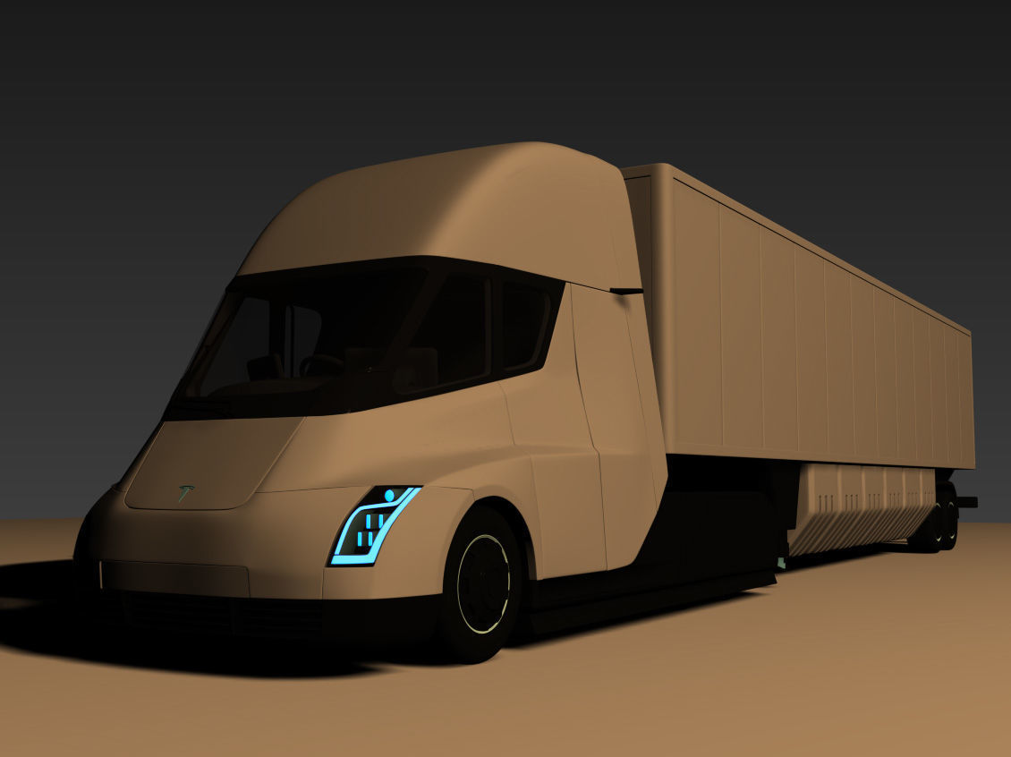 Tesla Semi Truck 3D model_14