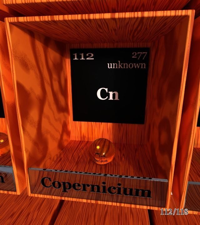 Periodic table of elements Mendeley Low-poly 3D model_118