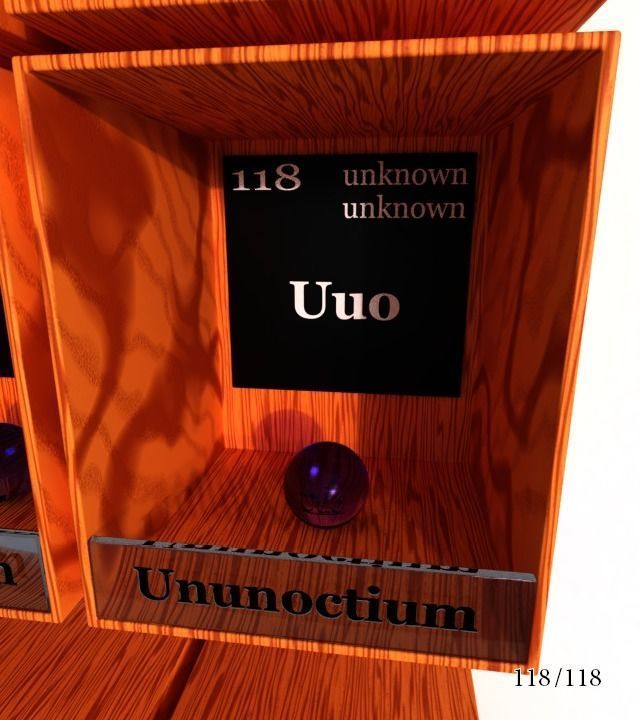 Periodic table of elements Mendeley Low-poly 3D model_124