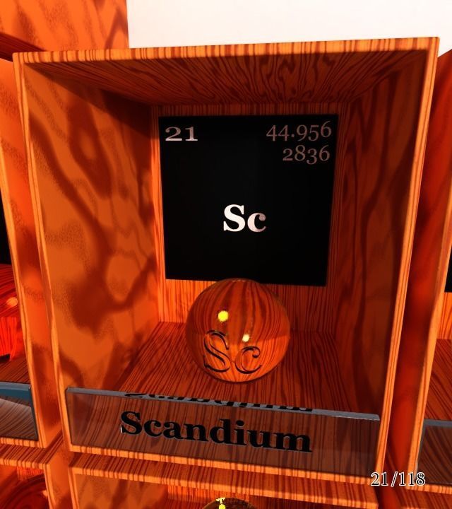 Periodic table of elements Mendeley Low-poly 3D model_27