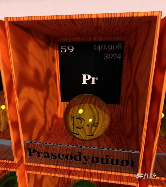 Periodic table of elements Mendeley Low-poly 3D model_65