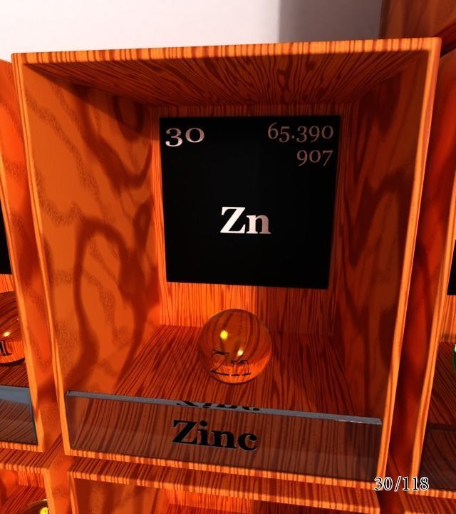 Periodic table of elements Mendeley Low-poly 3D model_36