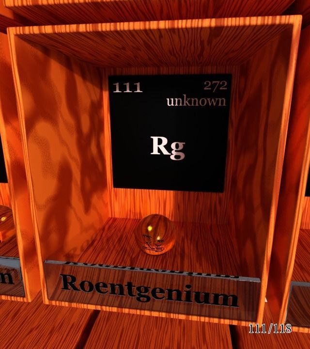 Periodic table of elements Mendeley Low-poly 3D model_117