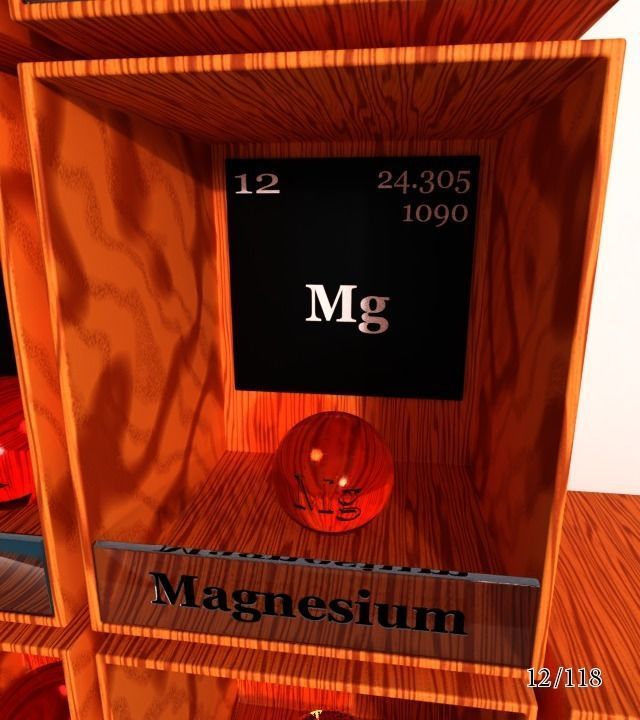 Periodic table of elements Mendeley Low-poly 3D model_18