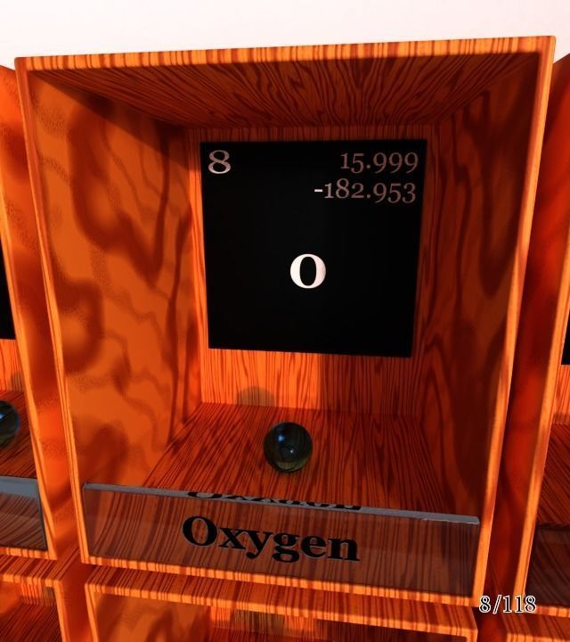 Periodic table of elements Mendeley Low-poly 3D model_14