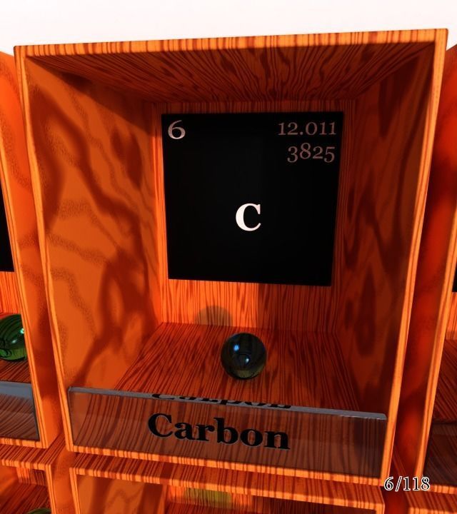 Periodic table of elements Mendeley Low-poly 3D model_12