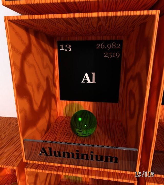 Periodic table of elements Mendeley Low-poly 3D model_19