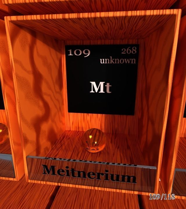Periodic table of elements Mendeley Low-poly 3D model_115