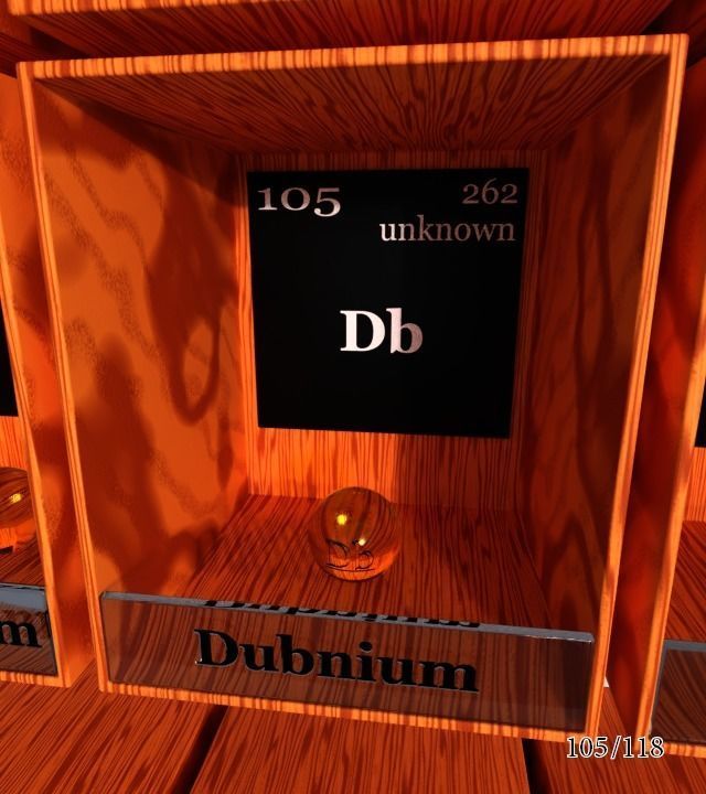 Periodic table of elements Mendeley Low-poly 3D model_111