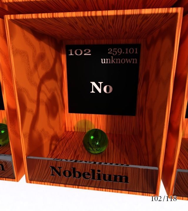 Periodic table of elements Mendeley Low-poly 3D model_108