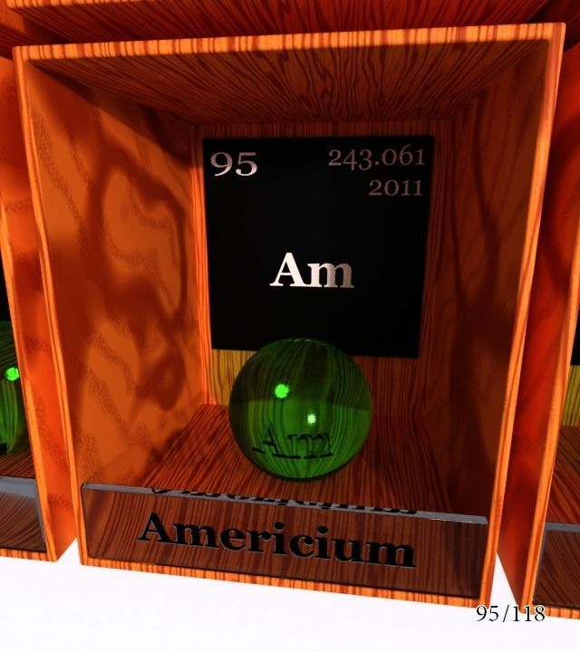 Periodic table of elements Mendeley Low-poly 3D model_101