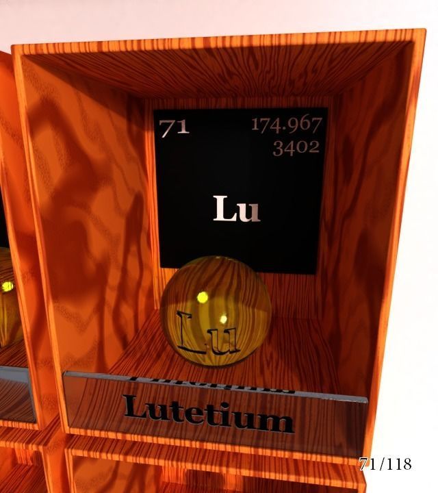 Periodic table of elements Mendeley Low-poly 3D model_77