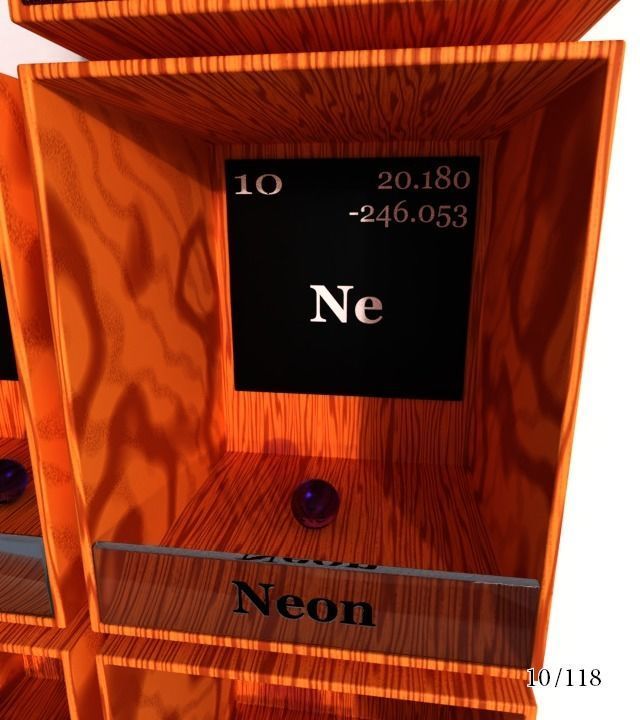 Periodic table of elements Mendeley Low-poly 3D model_16