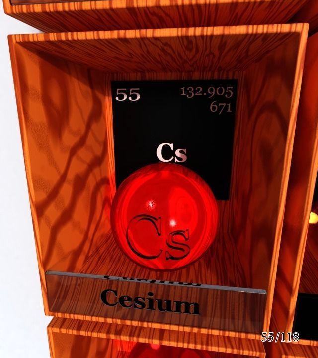 Periodic table of elements Mendeley Low-poly 3D model_61