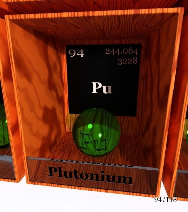 Periodic table of elements Mendeley Low-poly 3D model_100