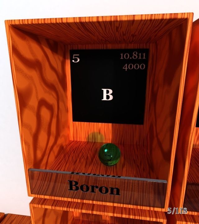 Periodic table of elements Mendeley Low-poly 3D model_11