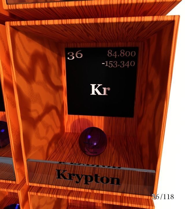 Periodic table of elements Mendeley Low-poly 3D model_42