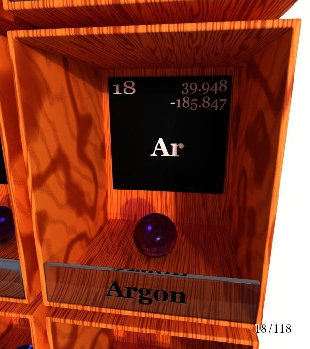 Periodic table of elements Mendeley Low-poly 3D model_24