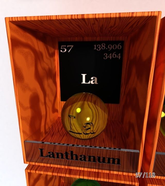 Periodic table of elements Mendeley Low-poly 3D model_63