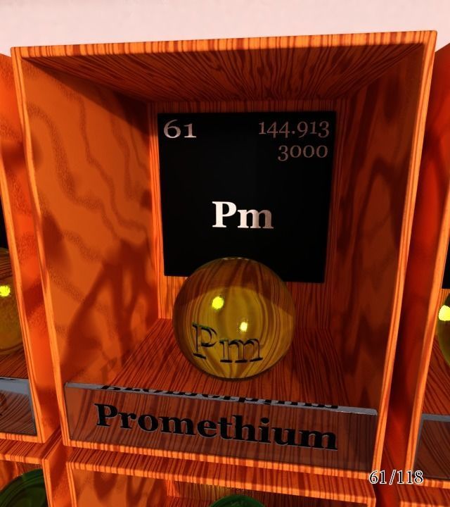 Periodic table of elements Mendeley Low-poly 3D model_67