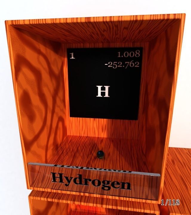 Periodic table of elements Mendeley Low-poly 3D model_7