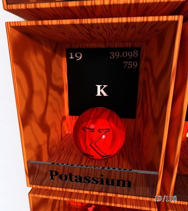 Periodic table of elements Mendeley Low-poly 3D model_25