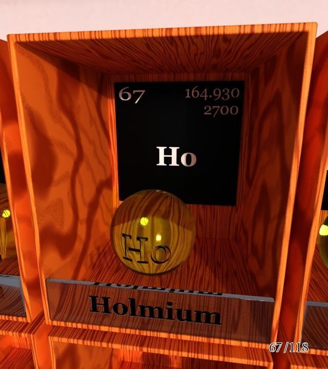 Periodic table of elements Mendeley Low-poly 3D model_73