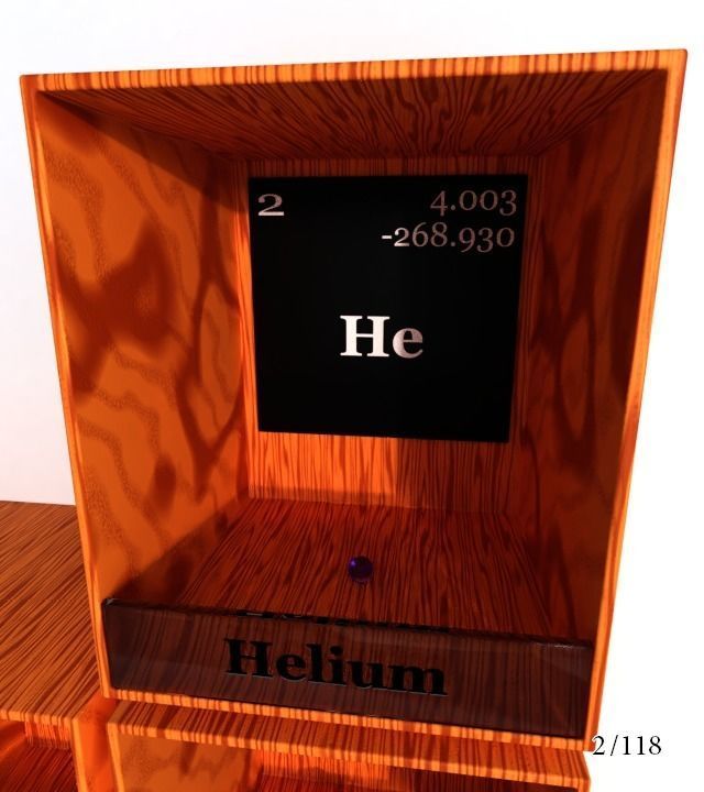 Periodic table of elements Mendeley Low-poly 3D model_8