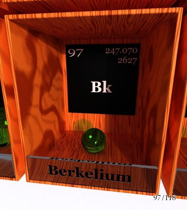 Periodic table of elements Mendeley Low-poly 3D model_103