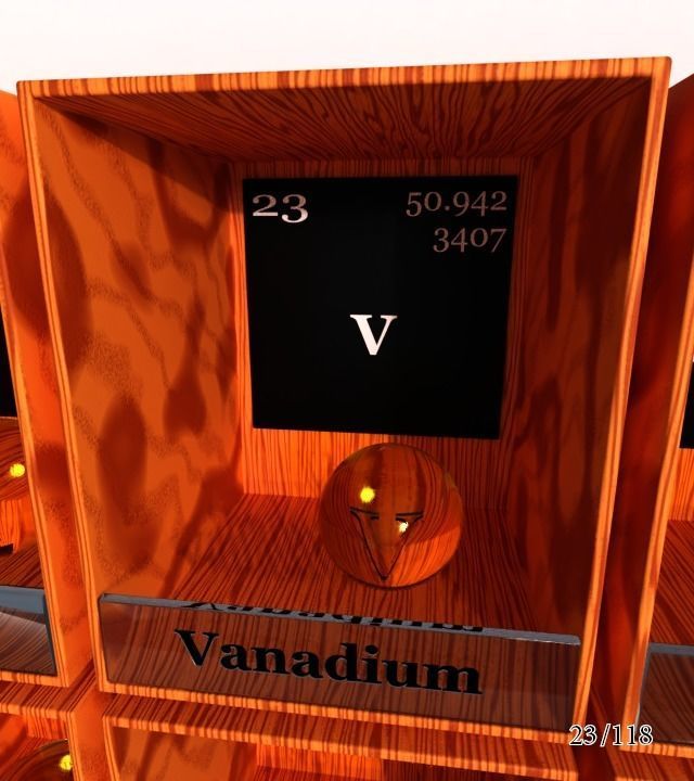 Periodic table of elements Mendeley Low-poly 3D model_29